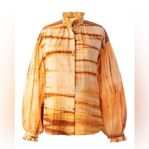 Alix of Bohemia Poet Sunrise Shibori Blouse Size S
